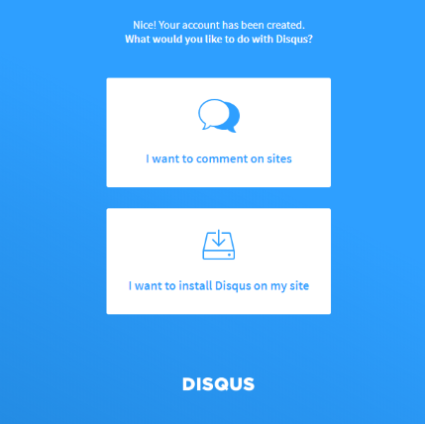 What would you like to do with Disqus page