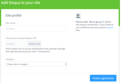 Disqus Site Profile Page